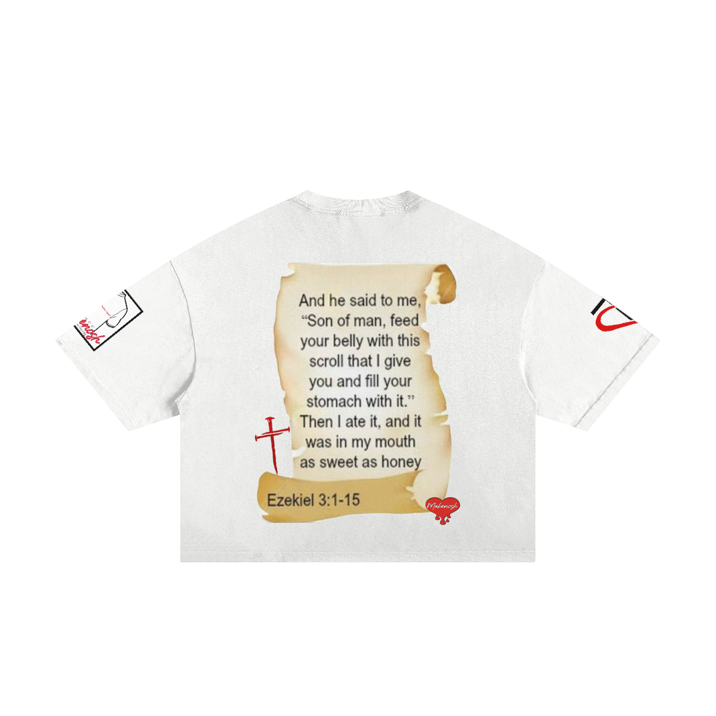 Honey Scroll Classic Frayed Boxy Tee