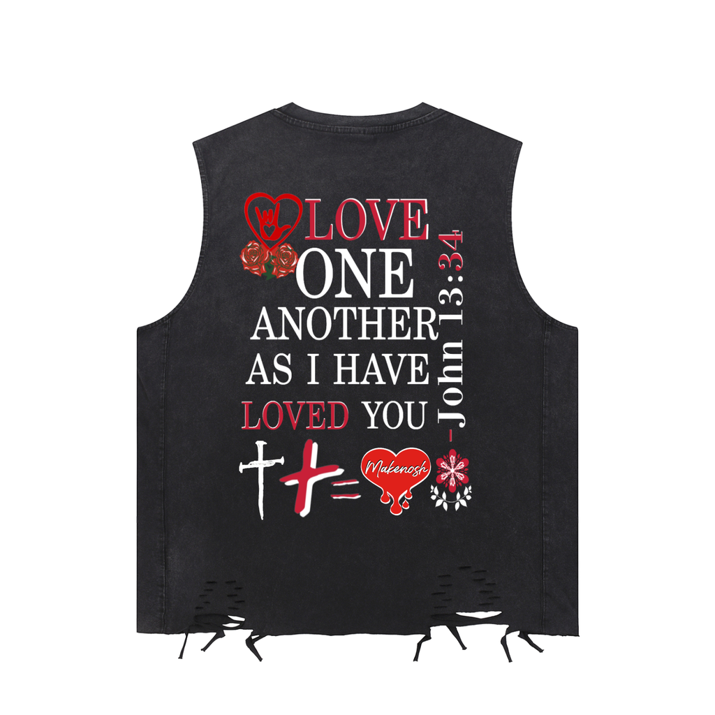Spread Love Snow Washed Raw-Hem Tank Top
