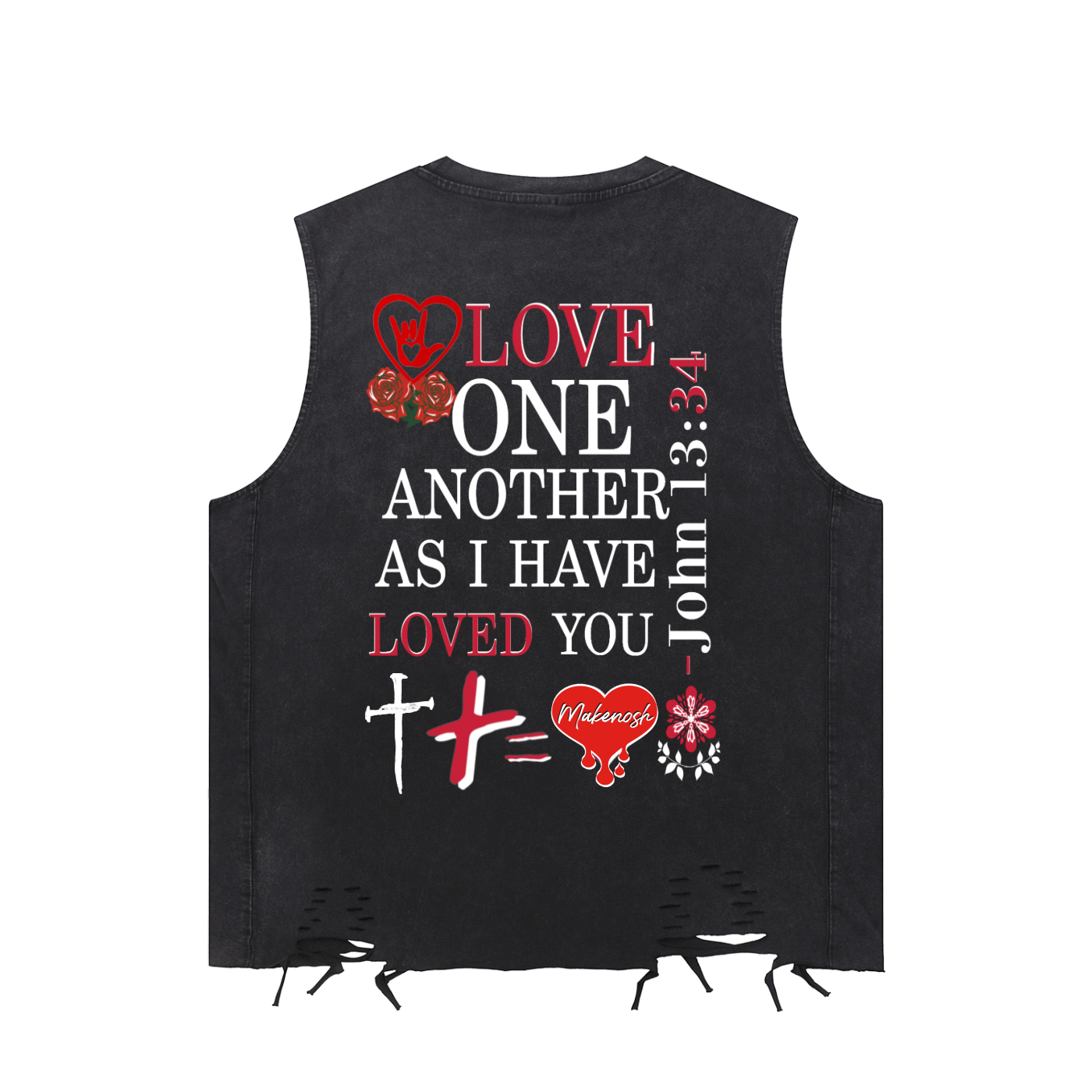 Spread Love Snow Washed Raw-Hem Tank Top