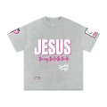 Jesus Snow Washed Oversized Cotton T-Shirt