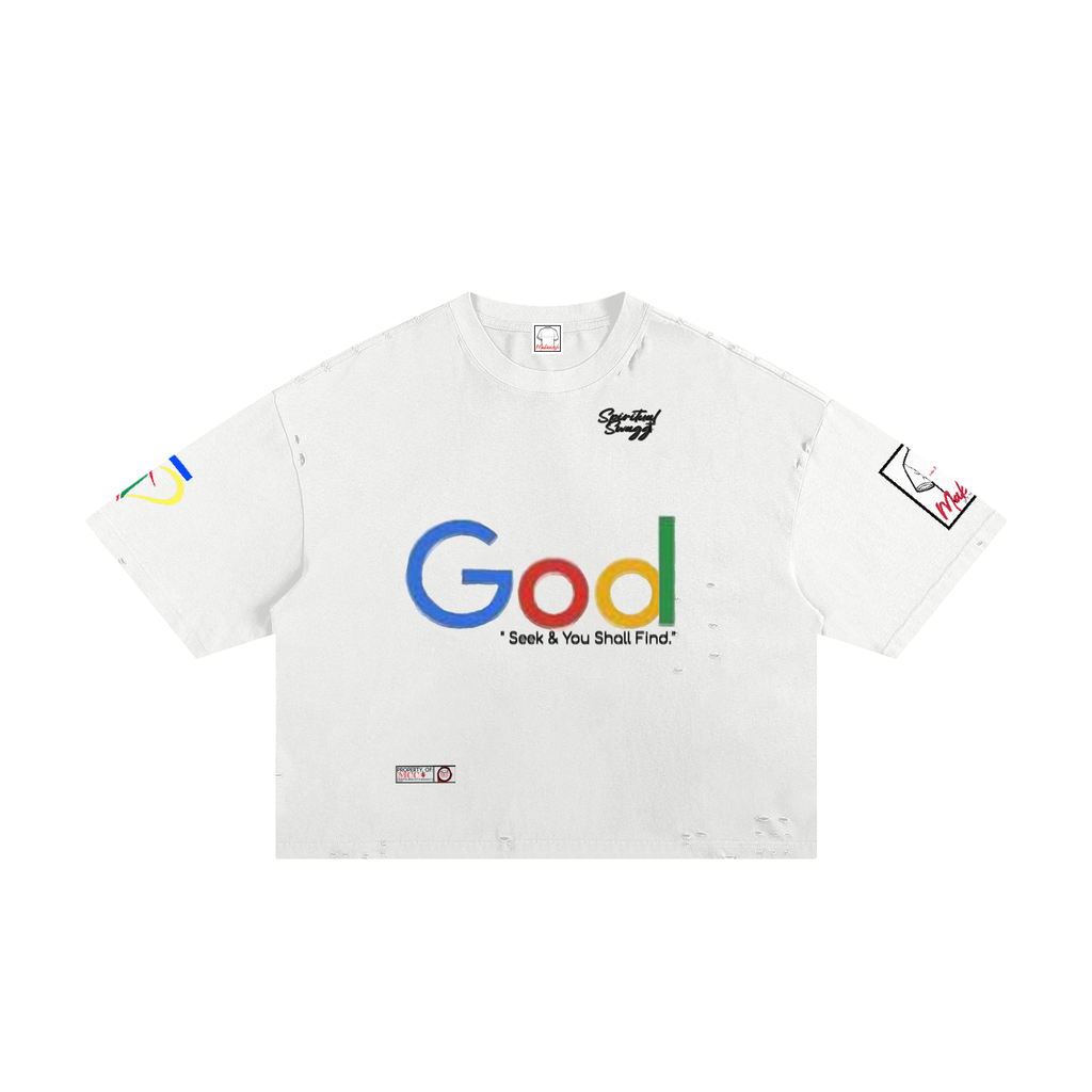 Seek GOD Classic Frayed Boxy Tee