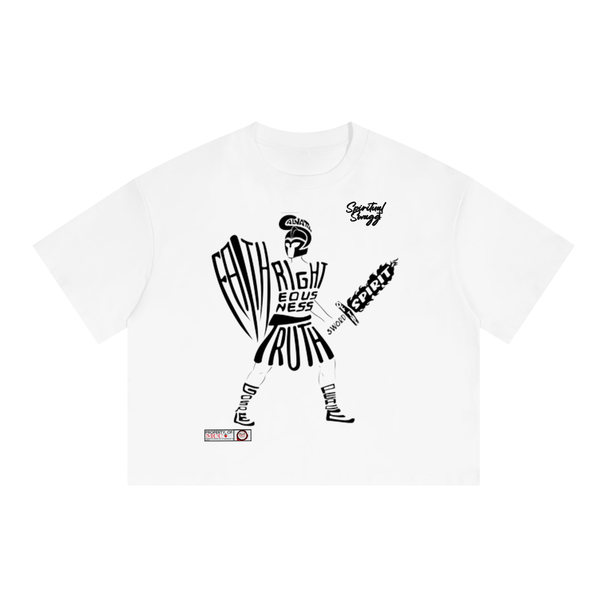 Armor Of GOD Unisex Boxy Drop Shoulder Crop T-Shirt