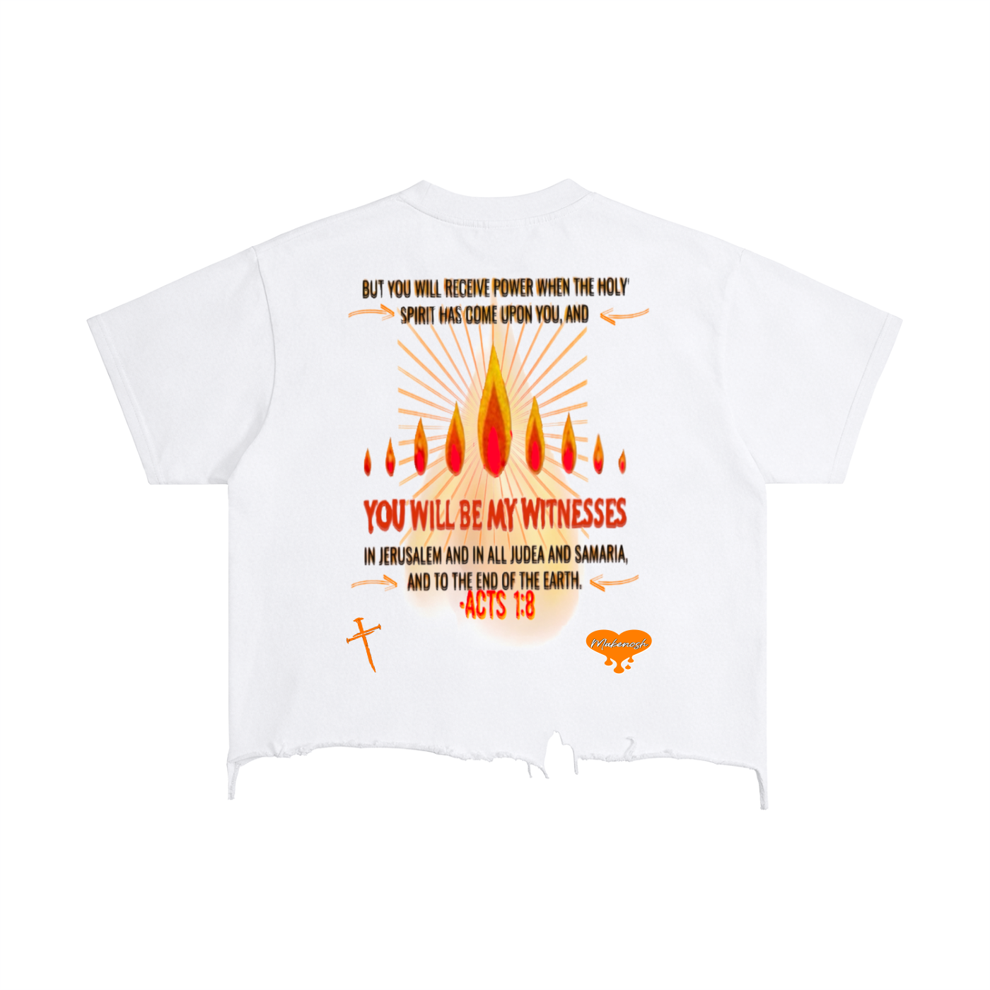 Holy Spirit Filled Vintage Wash Boxy Distressed Hem T-Shirt