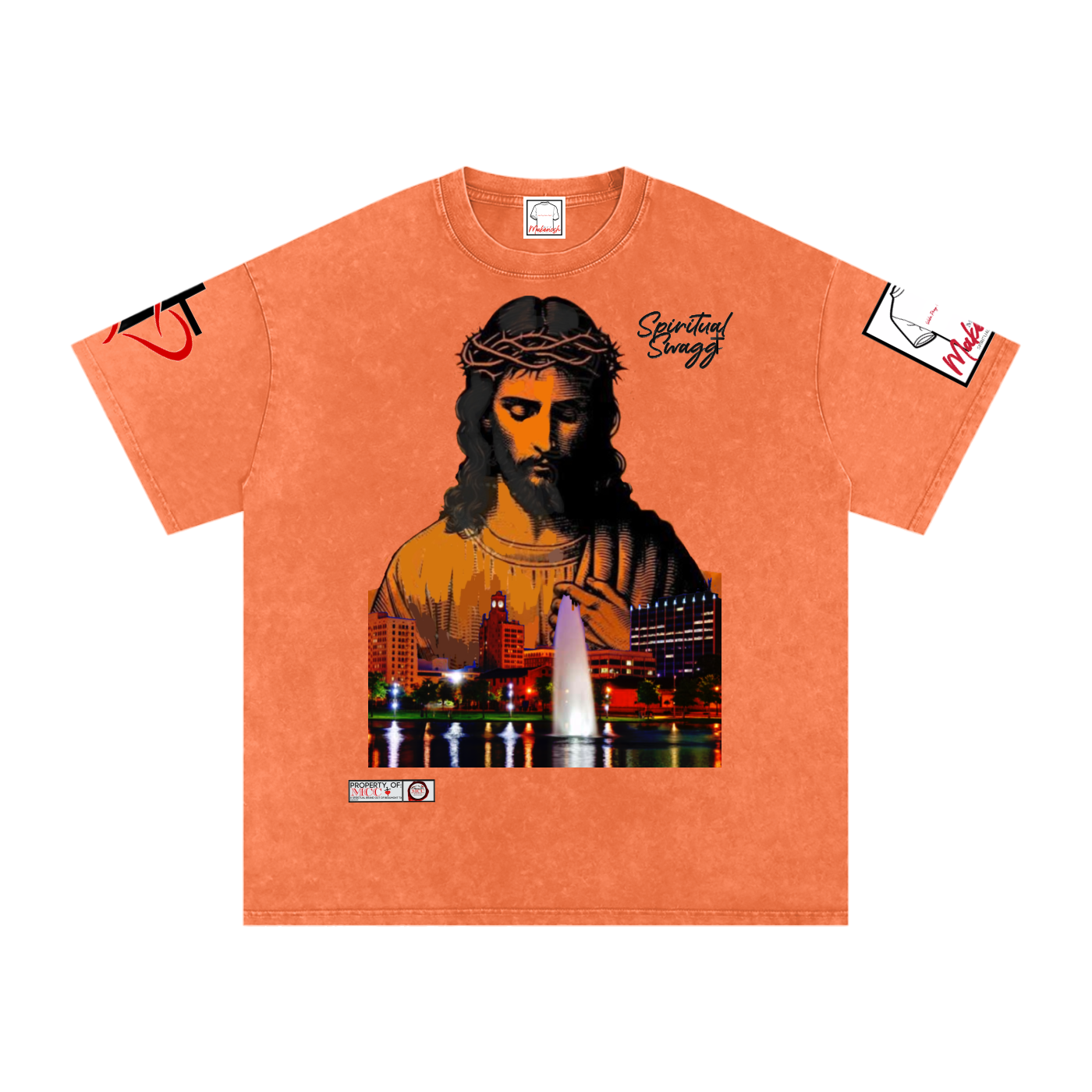 Stepping Stone Snow Washed Oversized Cotton T-Shirt