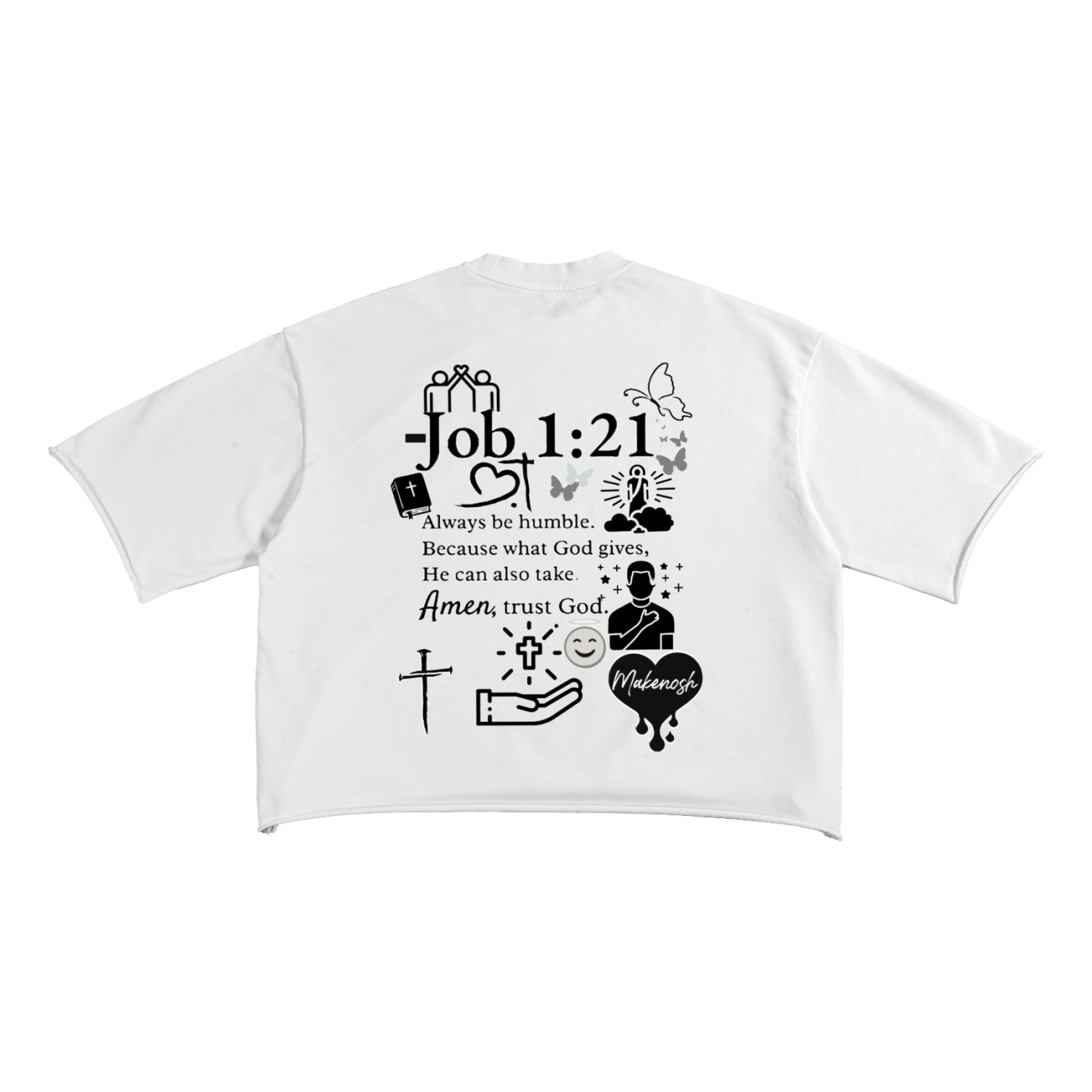 Be Humble French Terry Raw Edge T-Shirt