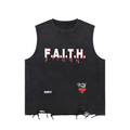 FAITH Snow Washed Raw-Hem Tank Top