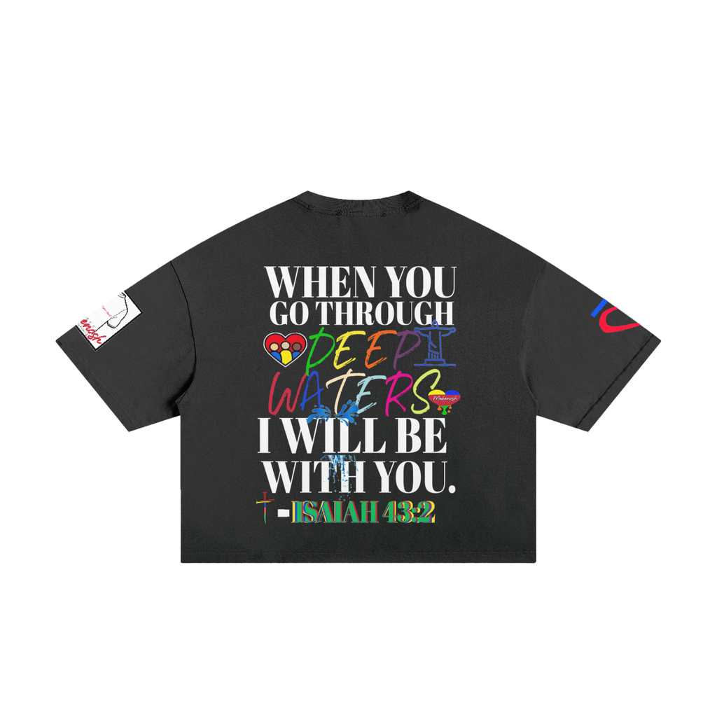 He'll Be There Frayed Boxy Tee