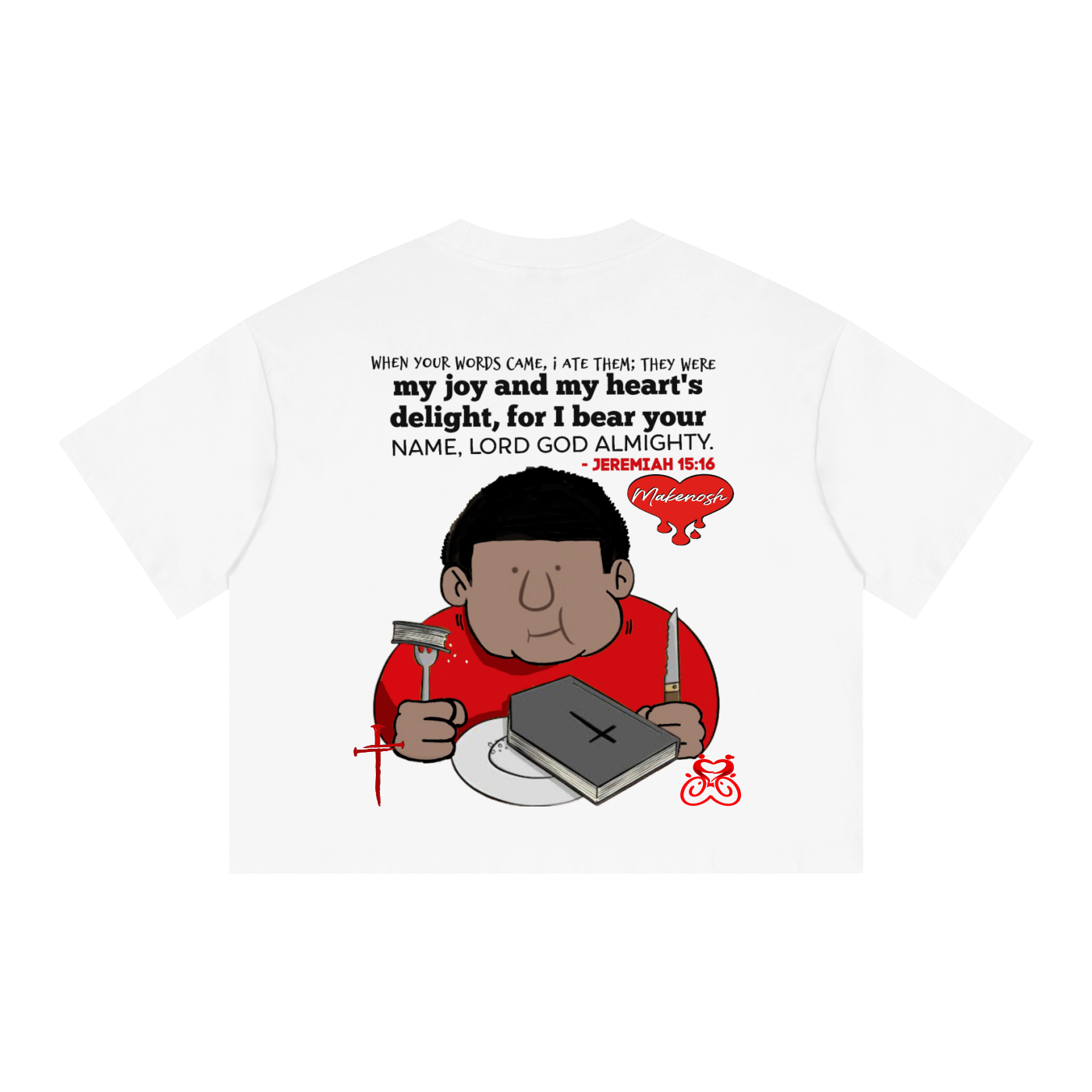 Word of GOD  Unisex Boxy Drop Shoulder Crop T-Shirt