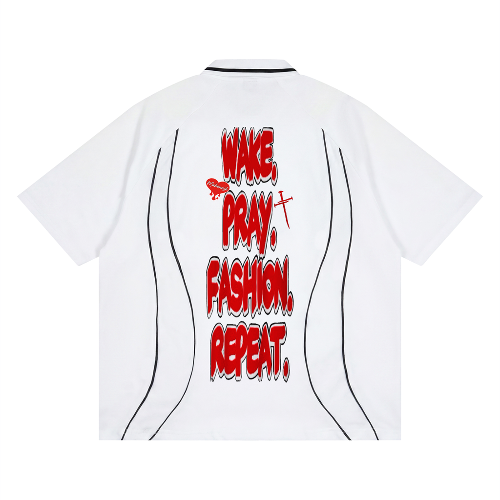 WPFR Unisex Raglan Piping Polo Shirt