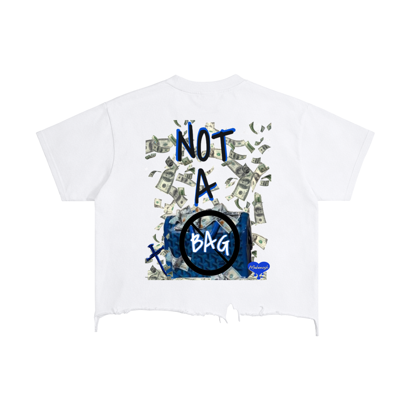CHASE GOD Vintage Wash Boxy Distressed Hem T-Shirt
