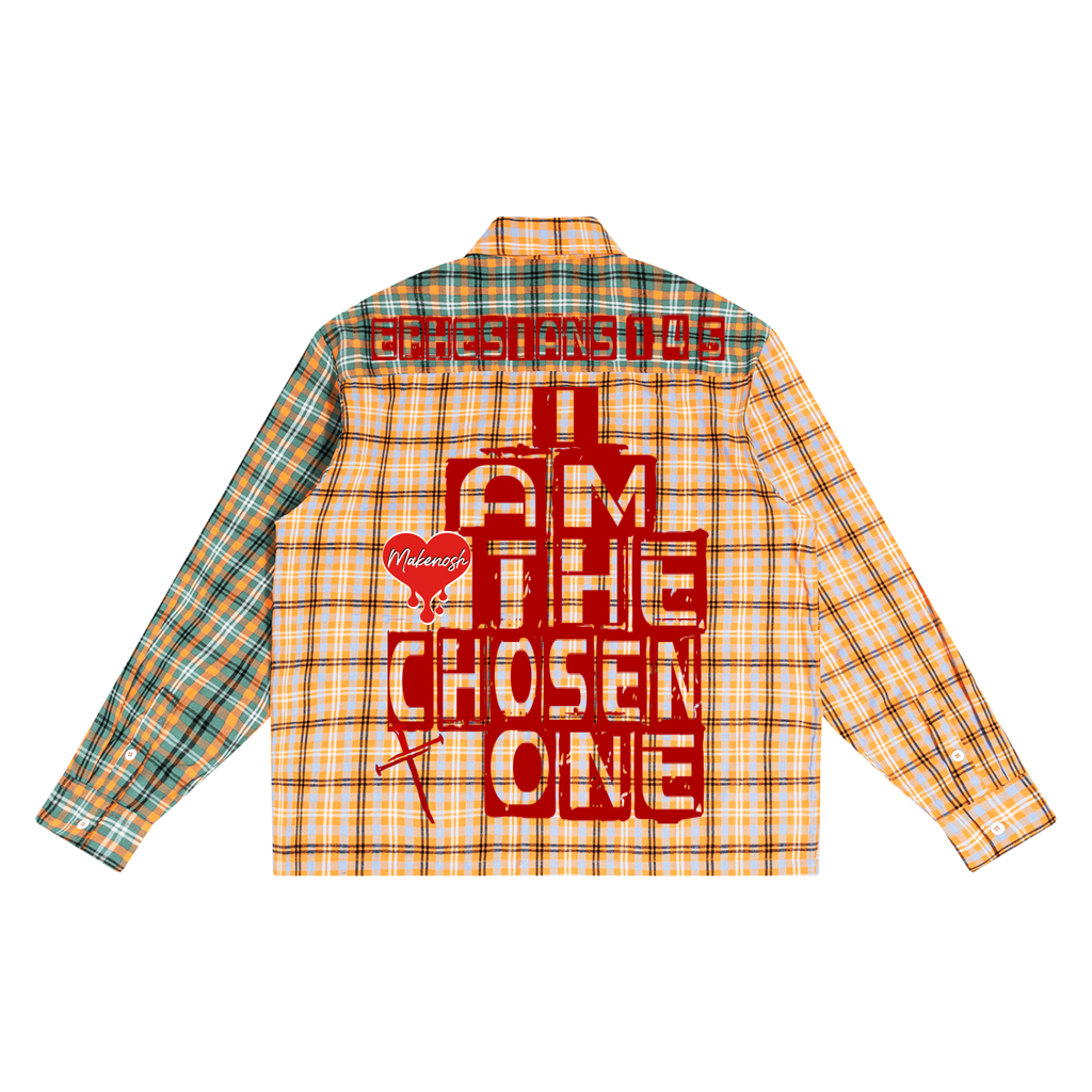 HIM Unisex Oversized Plaid Color Block Shirt