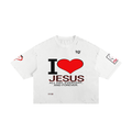 I Love Jesus Classic Frayed Boxy Tee