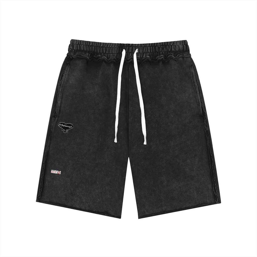 MCC Unisex Mineral Wash Raw Edge Shorts