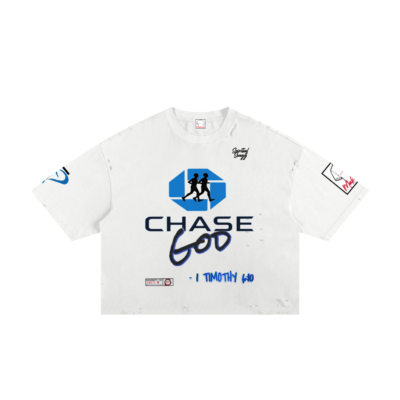 Chase GOD Classic Frayed Boxy Tee