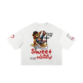 Honey Scroll Classic Frayed Boxy Tee