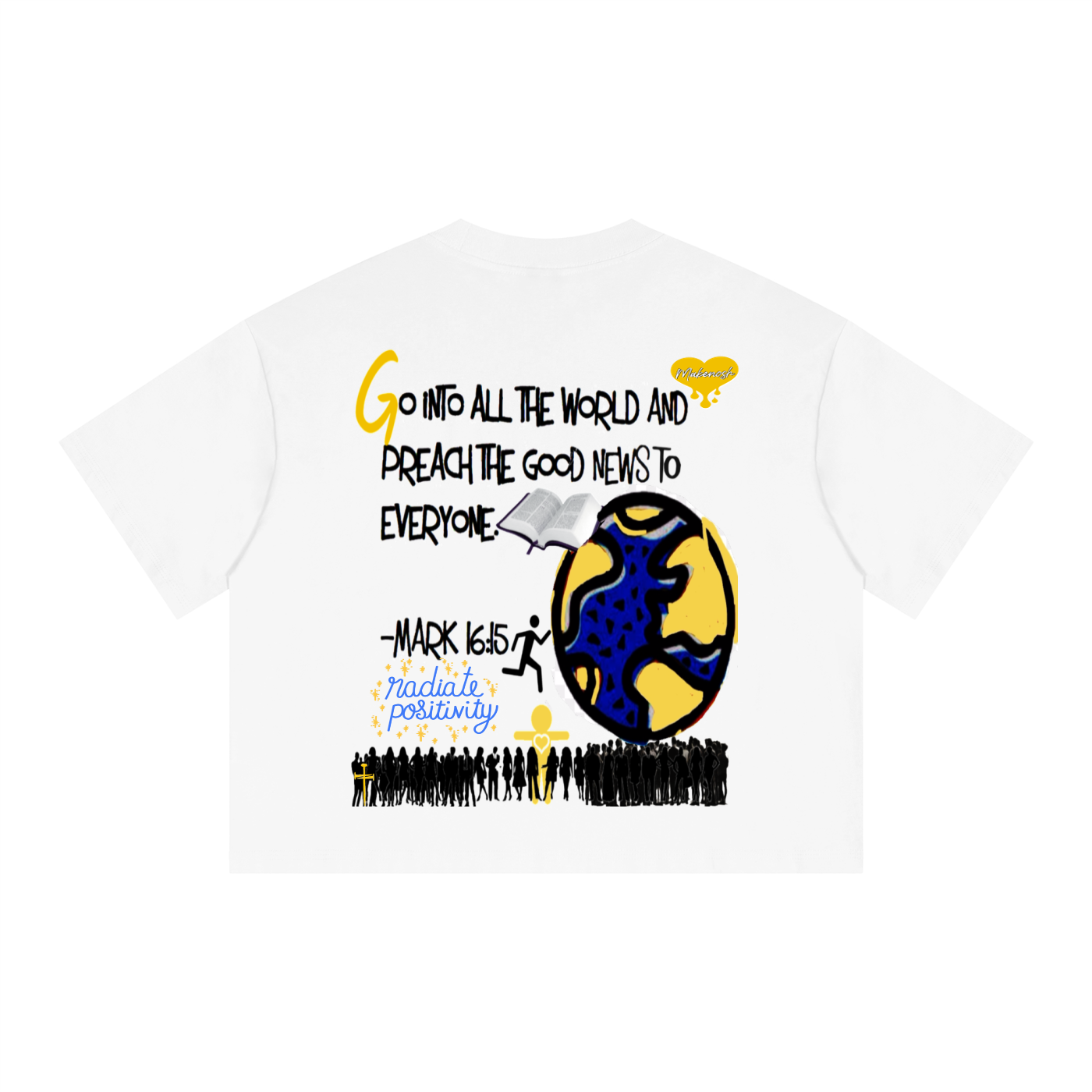 Spread HIS Word Unisex Boxy Drop Shoulder Crop T-Shirt