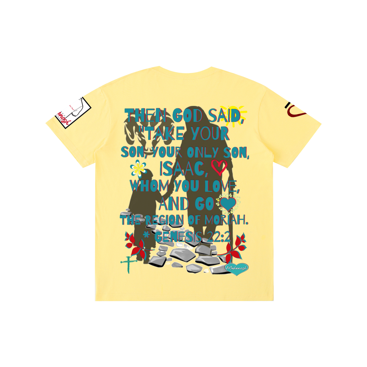 Abraham & Isaac Pure Cotton Unisex T-Shirt