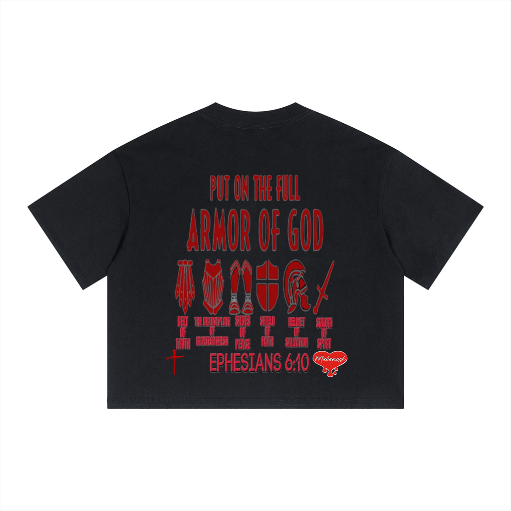 Whole Armor Unisex Boxy Drop Shoulder Crop T-Shirt