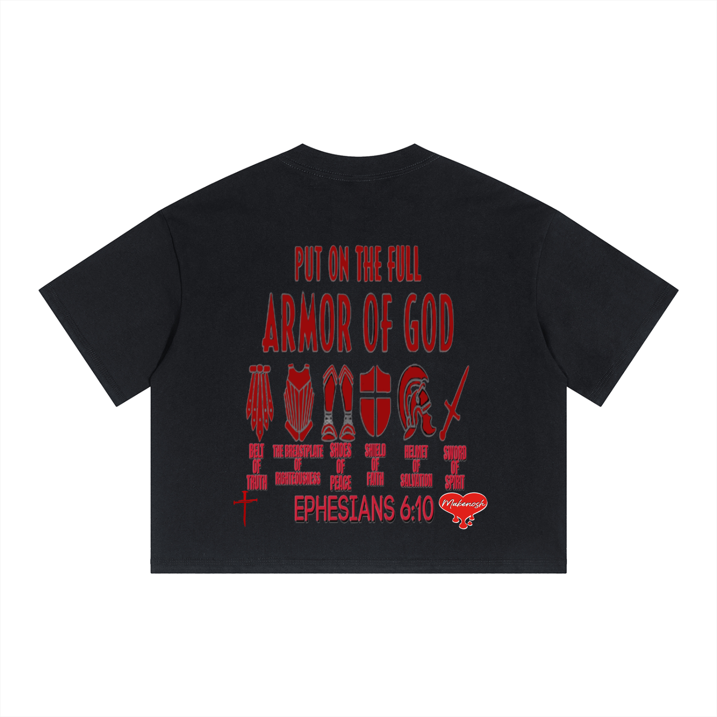 Whole Armor Unisex Boxy Drop Shoulder Crop T-Shirt