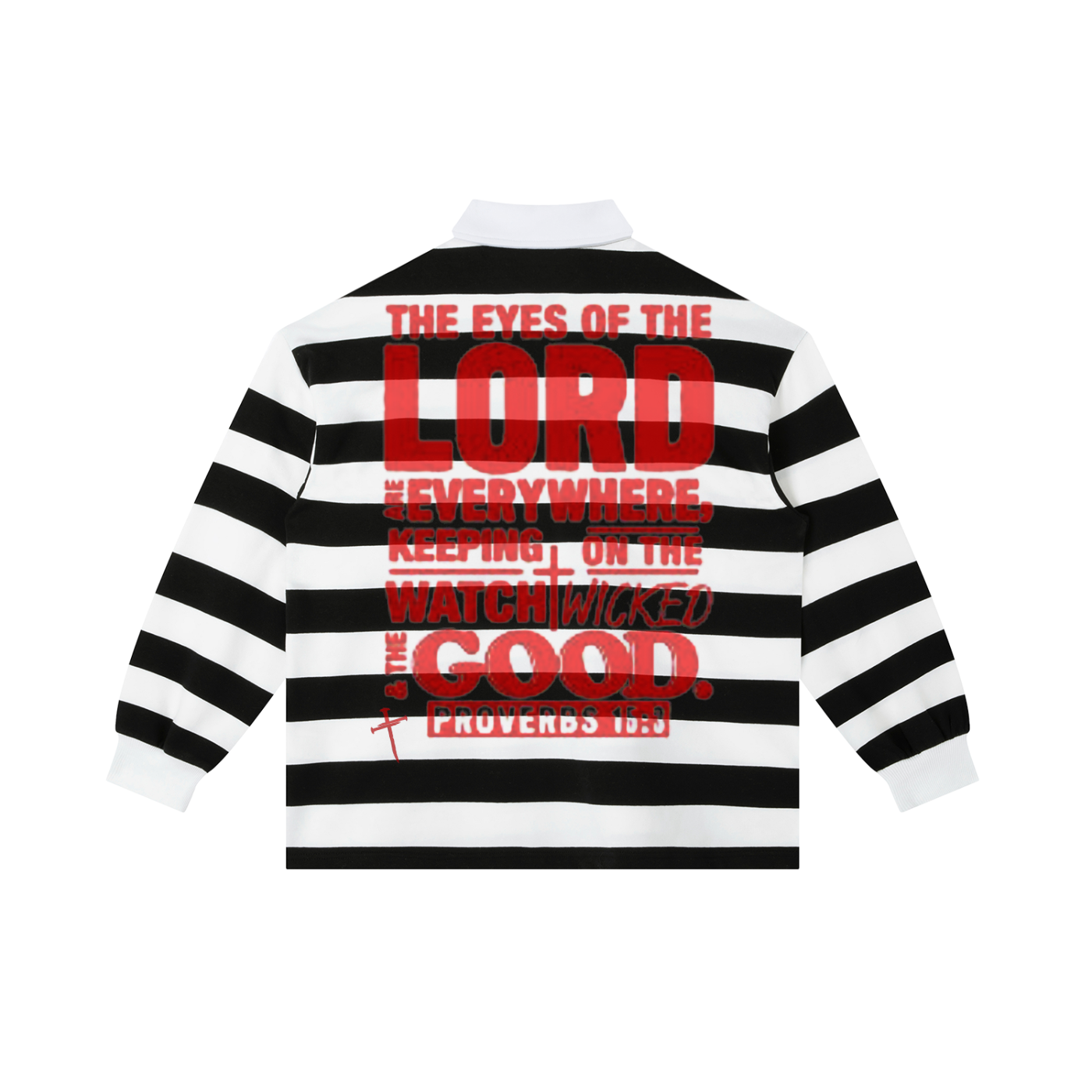 Eyes Of The Lord Color Block Stripe Polo Shirt