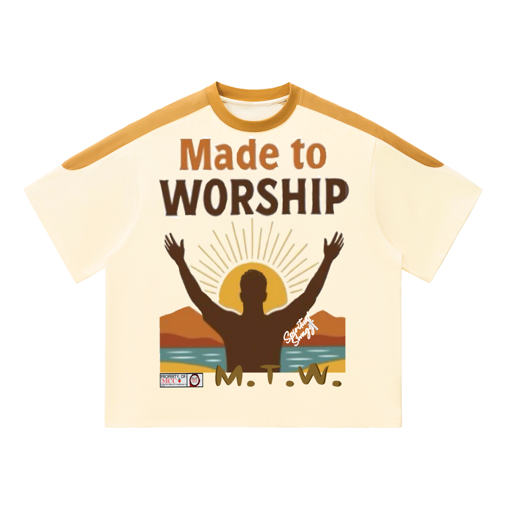 MTW Unisex Color Block Oversized T-Shirt
