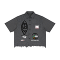 Sow A Seed Unisex Distressed Plaid Boxy Shirt