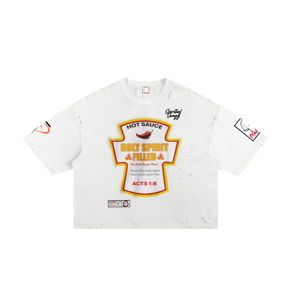Holy Spirit Classic Frayed Boxy Tee