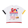 Stop Wondering Unisex Boxy Color Block T-Shirt