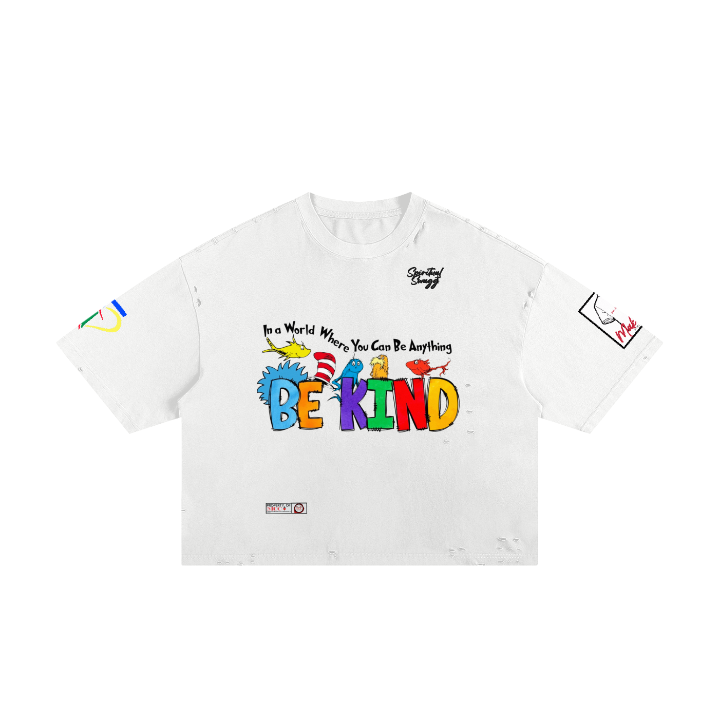 Be Kind Classic Frayed Boxy Tee