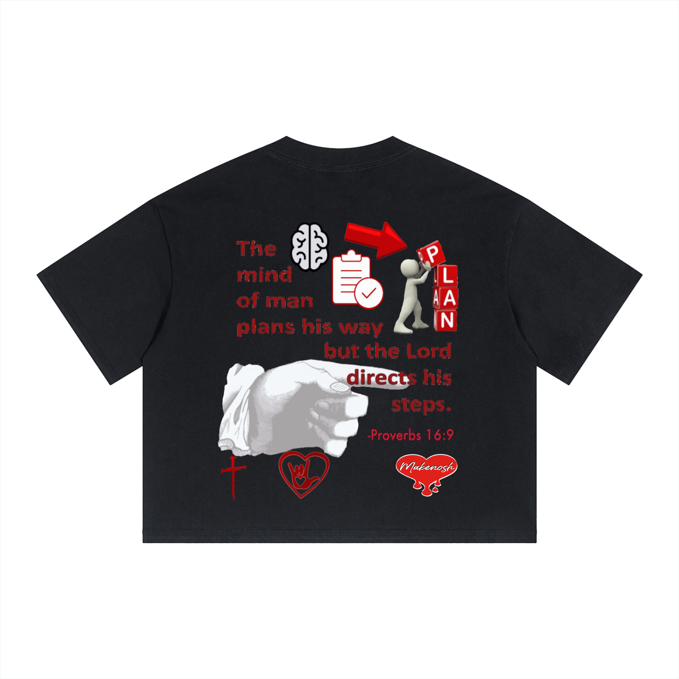 Trust HIS Process Unisex Boxy Drop Shoulder Crop T-Shirt