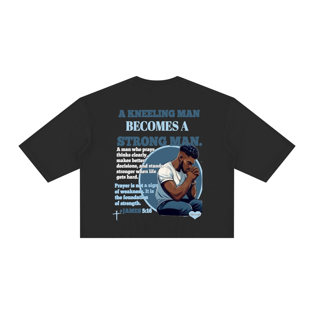 A Kneeling Man BLACK Boxy Tee