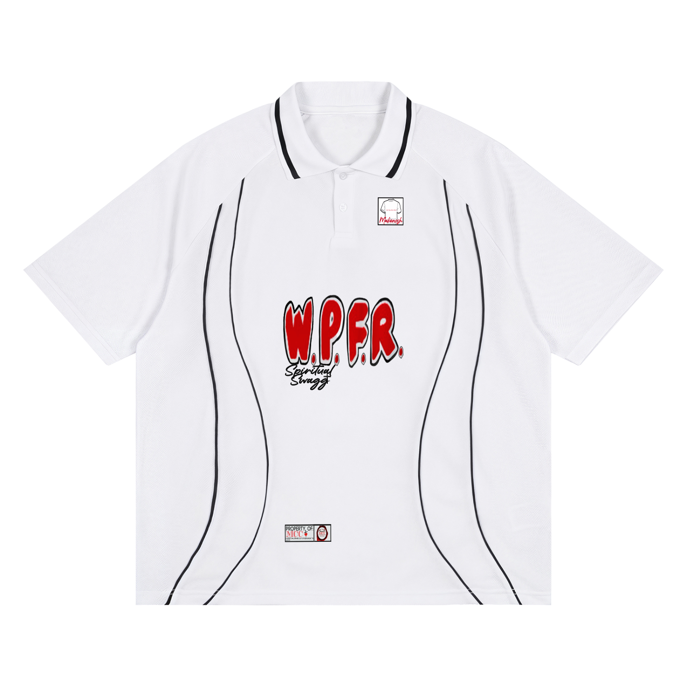 WPFR Unisex Raglan Piping Polo Shirt