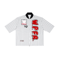 WPFR Unisex Striped Full-Zip Baseball Jersey