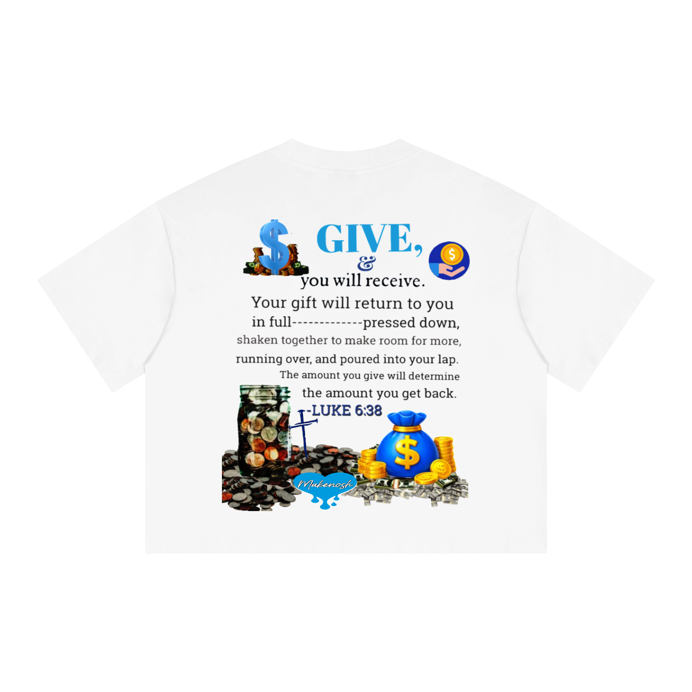 Tithes & Offerings Unisex Boxy Drop Shoulder Crop T-Shirt