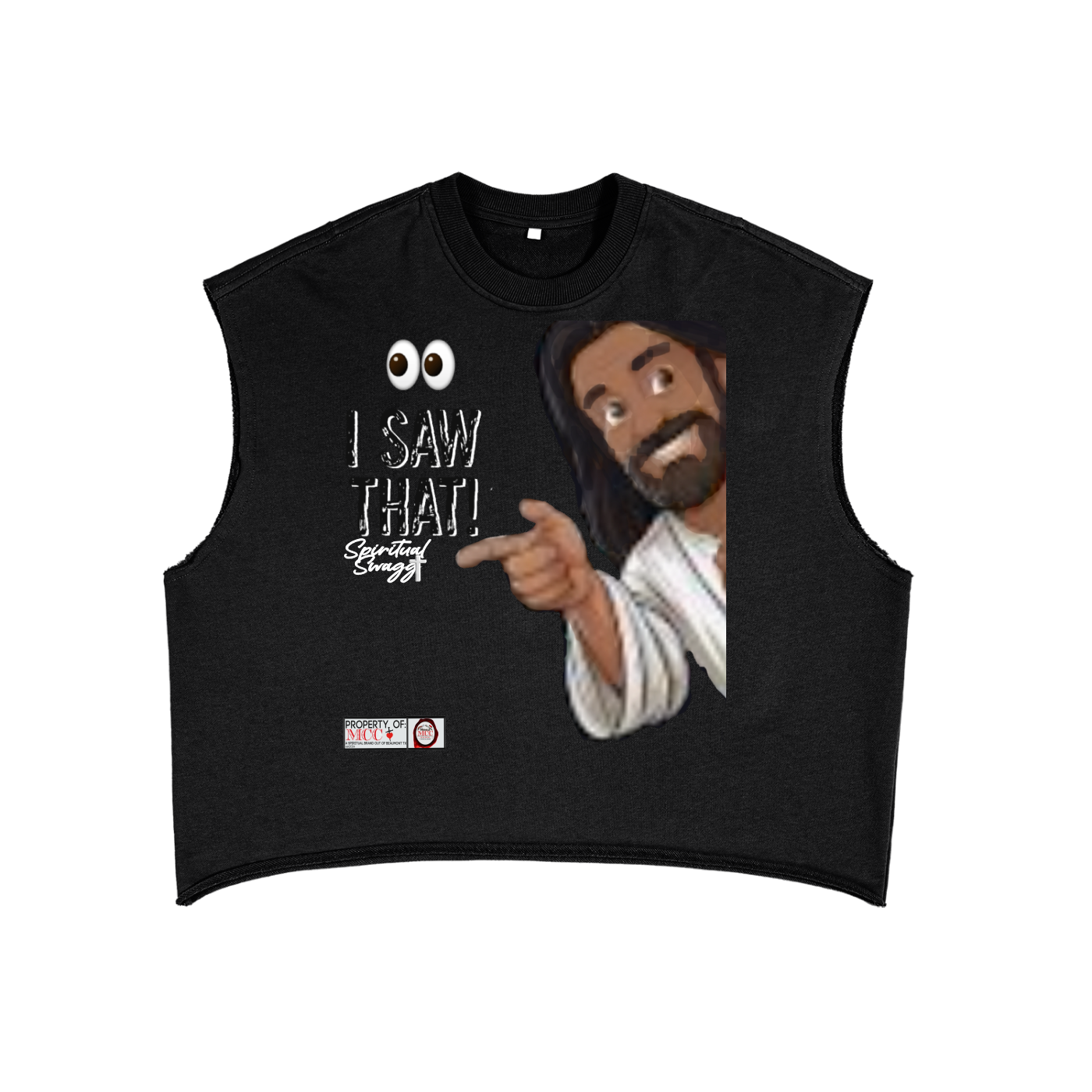 HE Sees Everything French Terry Boxy Tank Top