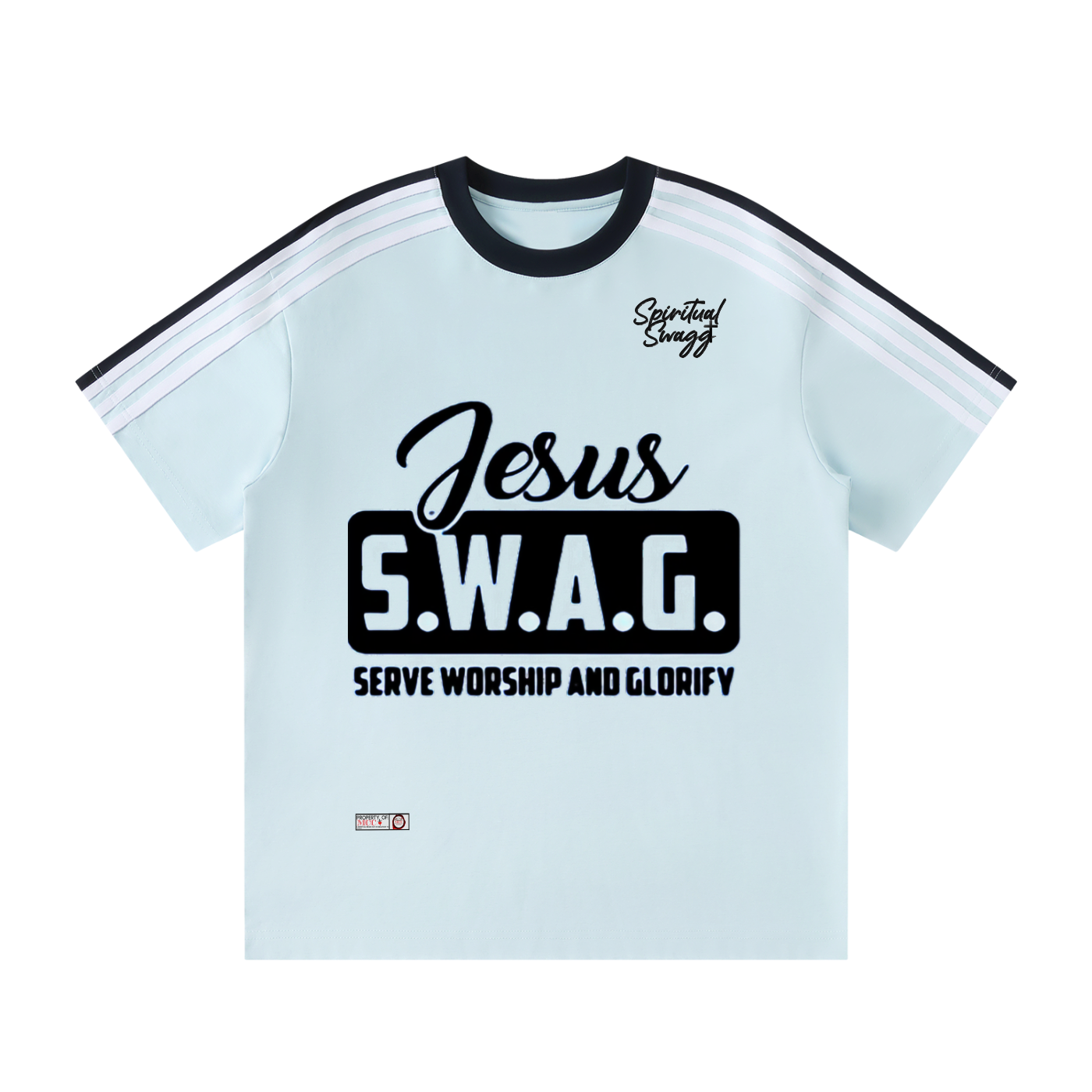 Jesus Swagg Unisex Colorblock Striped T-Shirt