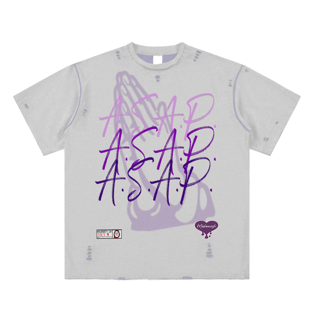ASAP Hand-frayed Reversible T-shirt