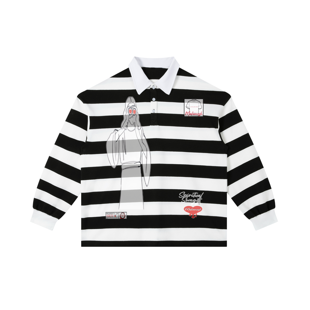 Eyes Of The Lord Color Block Stripe Polo Shirt