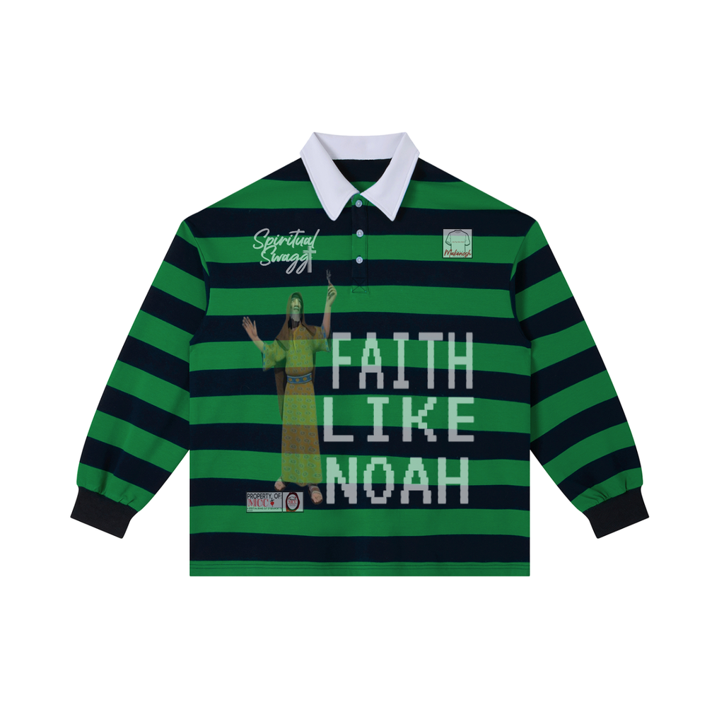 Noah Color Block Stripe Polo Shirt