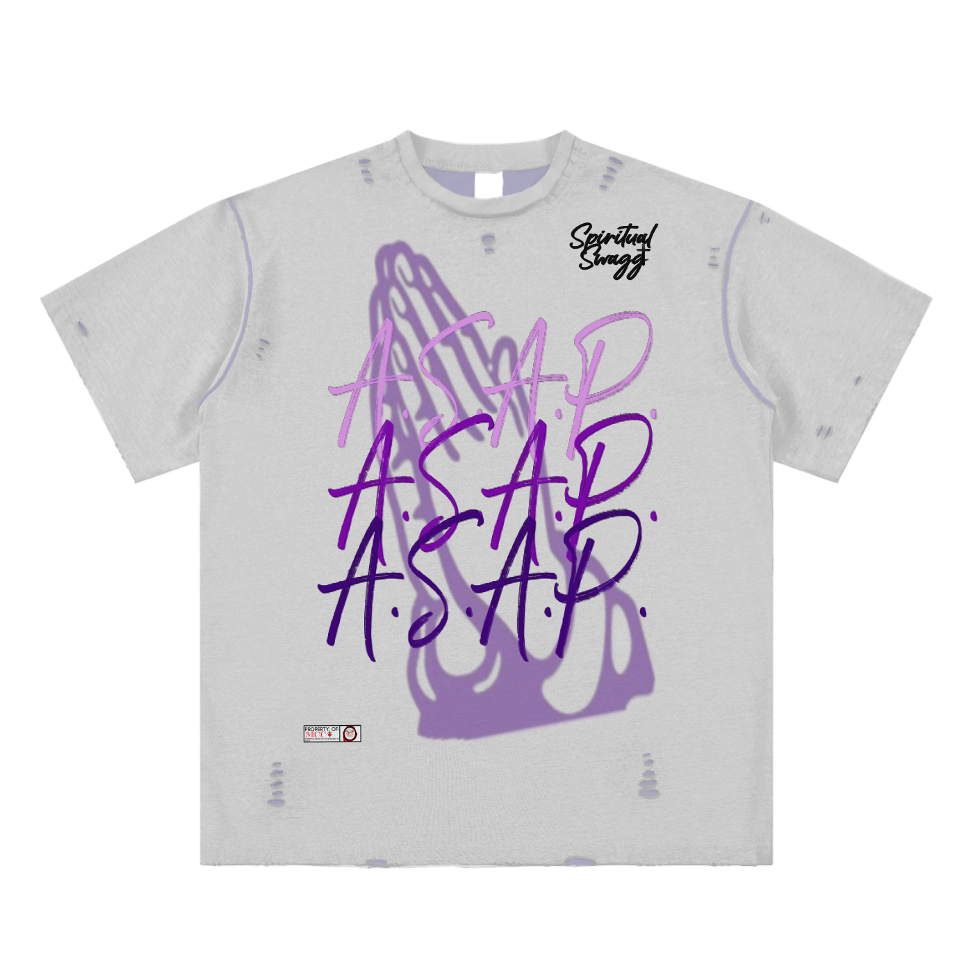ASAP Hand-frayed Reversible T-shirt