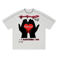 Faith Hope Love Unisex Oversized Contrast Tape T-Shirt