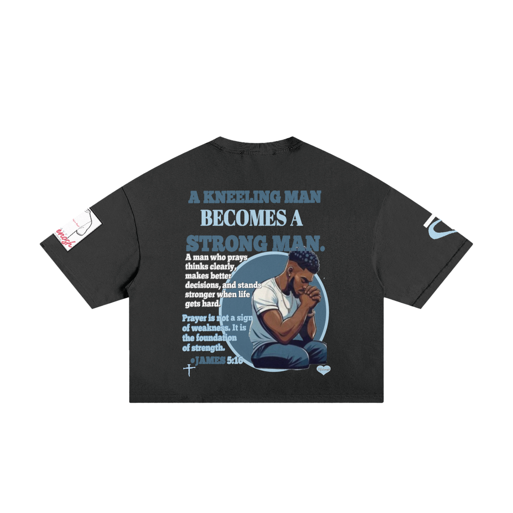 A Kneeling Man BLACK Boxy Tee