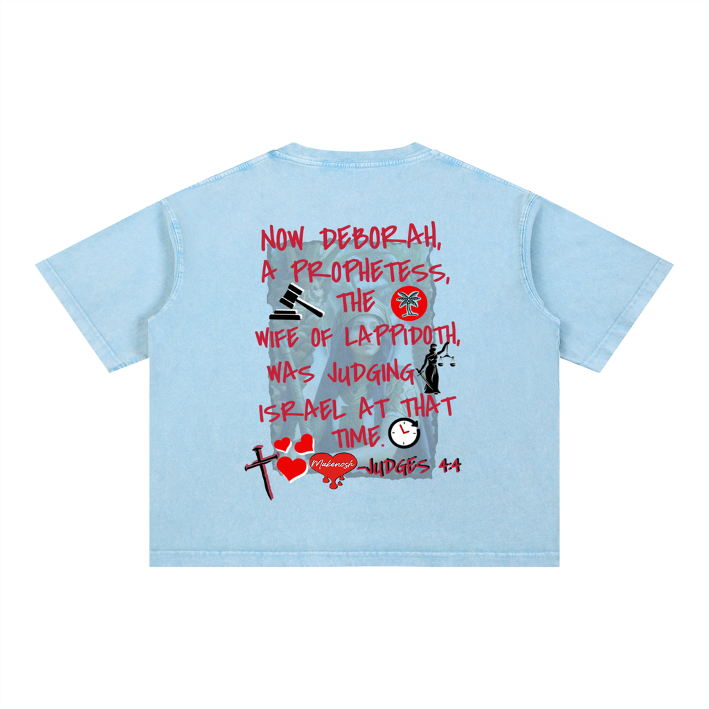 BIG Deborah Mineral Wash Boxy Cotton T-Shirt
