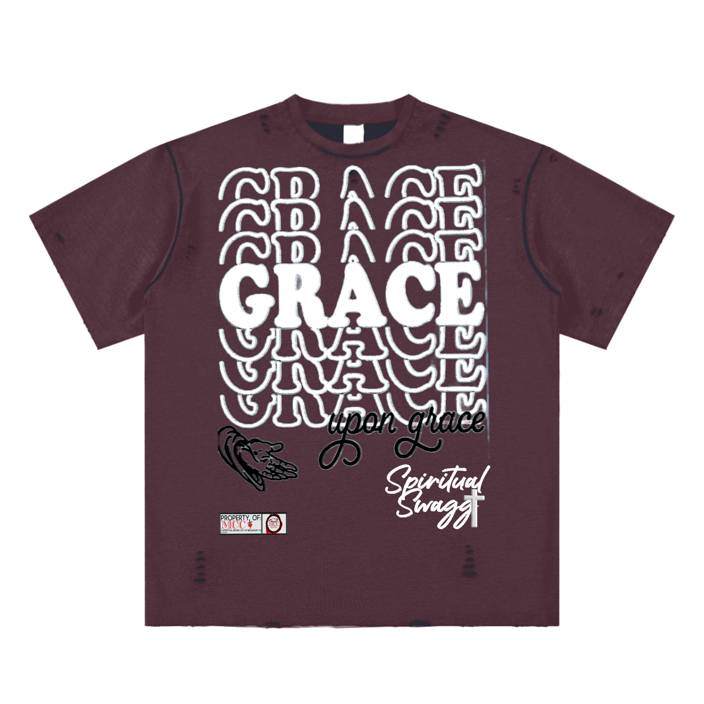 Grace Hand-frayed Reversible T-shirt