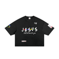 He'll Be There Frayed Boxy Tee