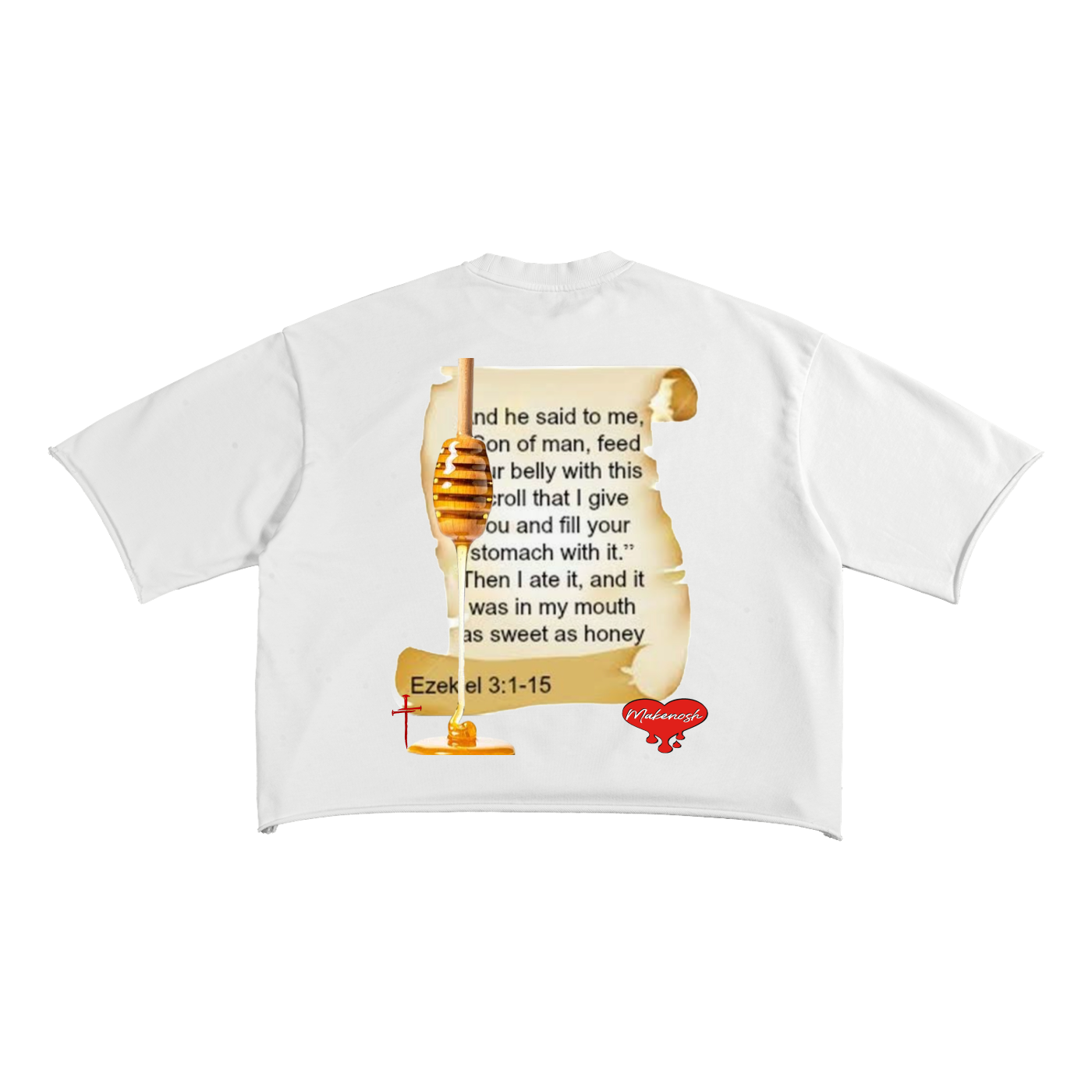 Honey Scroll Ii French Terry Raw Edge T-Shirt