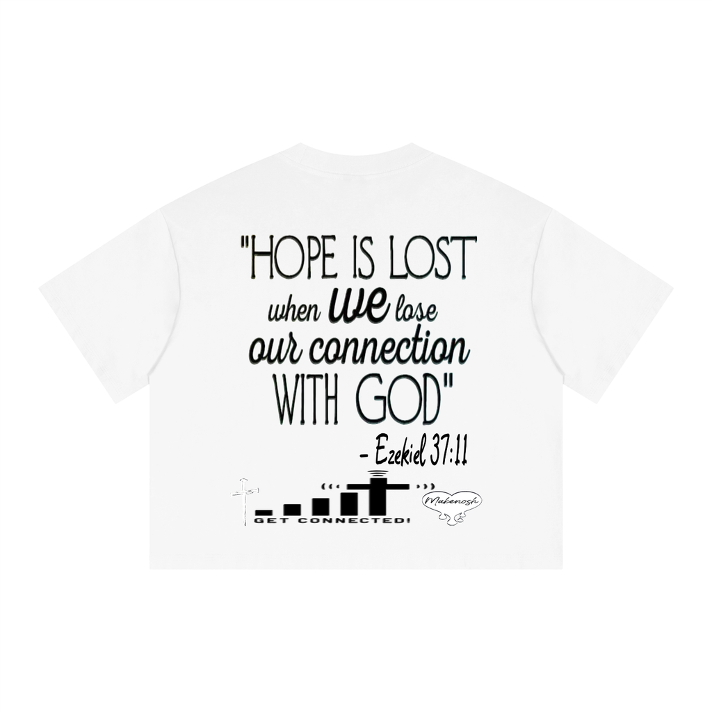 Connect To GOD Unisex Boxy Drop Shoulder Crop T-Shirt