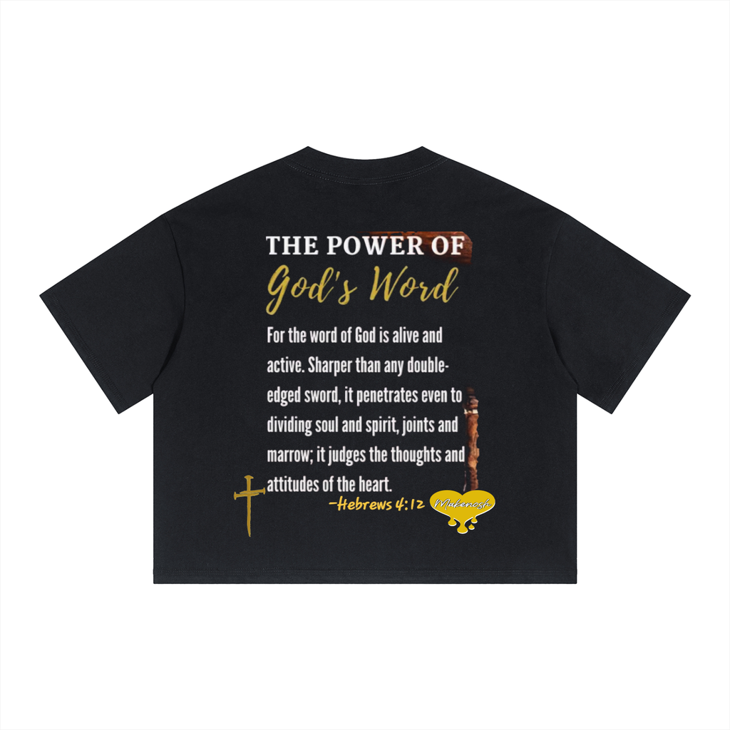 GODS Word Unisex Boxy Drop Shoulder Crop T-Shirt
