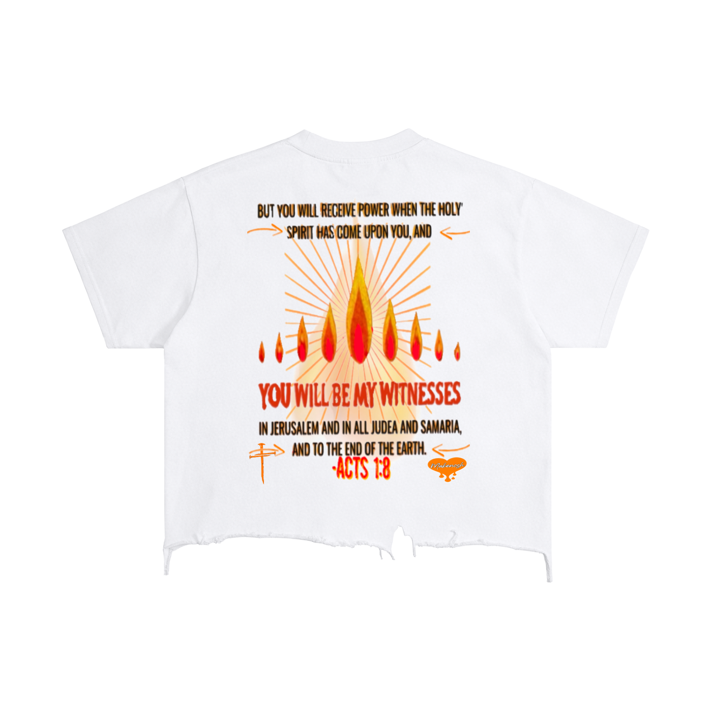 Holy Spirit Vintage Wash Boxy Distressed Hem T-Shirt