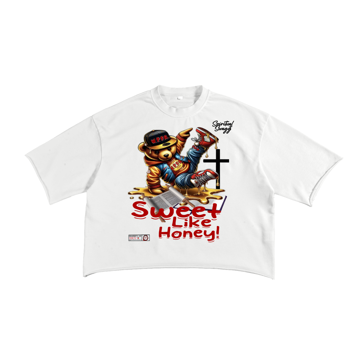 Honey Scroll Ii French Terry Raw Edge T-Shirt